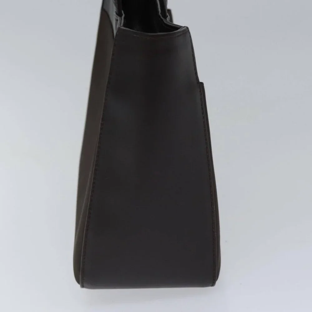 BURBERRY Hand Bag Nylon Leather Brown Silver - Picture 6 of 15